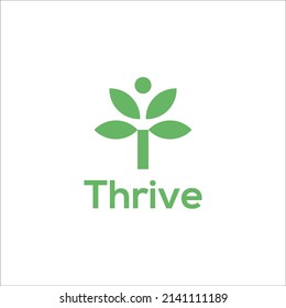 Thrive Vector Logo Isolated On White Background