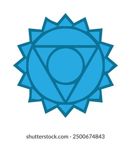 Throat Chakra Icon Vector Illustration