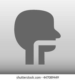 Throat Check Vector Icon Illustration
