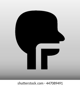 Throat Check Vector Icon Illustration