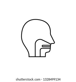 throat, disease, medical icon. Element of disease icon. Thin line icon for website design and development, app development. Premium icon