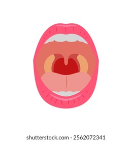 Throat, Human Body Part Illustration