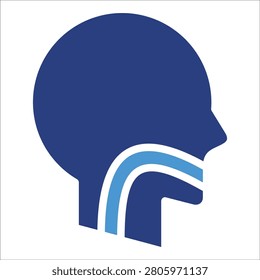 Throat Icon Element For Design