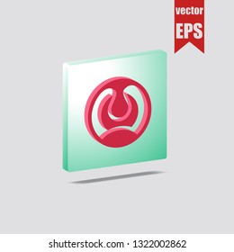 Throat isometric icon.Vector illustration.