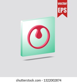 Throat isometric icon.Vector illustration.