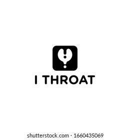 throat logo with abstract design concept for health