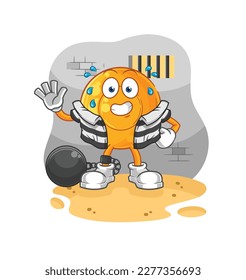 the throat lozenges criminal in jail. cartoon character