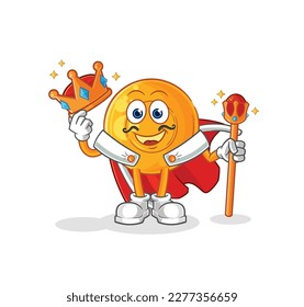 the throat lozenges king vector. cartoon character