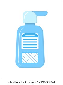 Throat and nose spray. Anti-inflammatory ointment for joints, acne, pain. Refreshing and moisturizing gel. Flat design. Vector illustration.