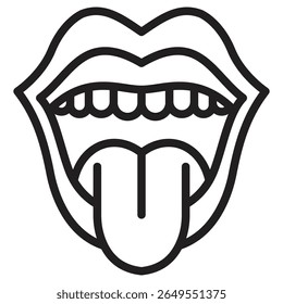 Garganta oral ícone de boca vetor ilustração sinal isolado