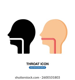 Throat simple icon and symbol design on a white background