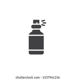 Throat spray bottle vector icon. filled flat sign for mobile concept and web design. Medicine spray bottle glyph icon. Symbol, logo illustration. Vector graphics