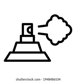 Throat spray icon. Outline throat spray vector icon for web design isolated on white background