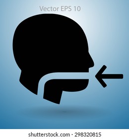 Throat symbol vector illustration