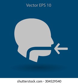 Throat symbol vector illustration