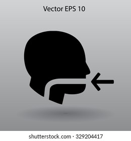 Throat symbol vector illustration