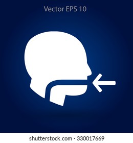 Throat symbol vector illustration