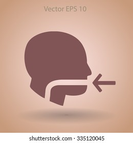 Throat symbol vector illustration