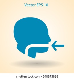 Throat symbol vector illustration