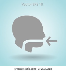 Throat symbol vector illustration