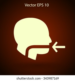 Throat symbol vector illustration