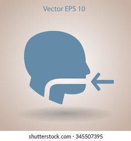 Throat symbol vector illustration