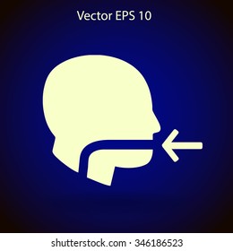 Throat symbol vector illustration