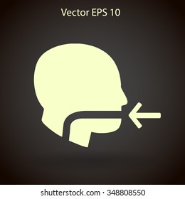 Throat symbol vector illustration