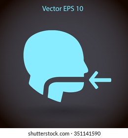 Throat symbol vector illustration