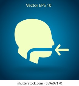 Throat symbol vector illustration