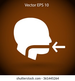 Throat symbol vector illustration