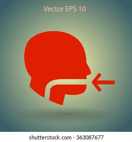 Throat symbol vector illustration