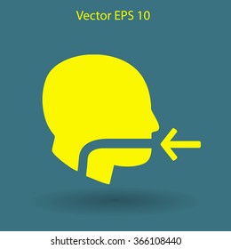 Throat symbol vector illustration