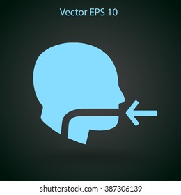 Throat symbol vector illustration