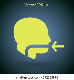 Throat symbol vector illustration