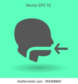 Throat symbol vector illustration
