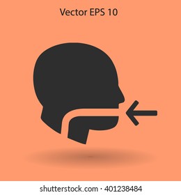 Throat symbol vector illustration