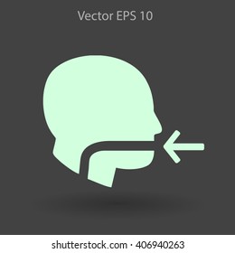Throat symbol vector illustration