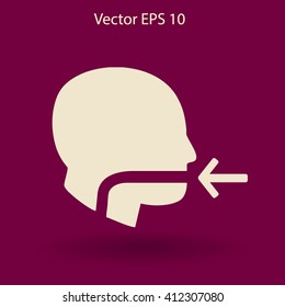 Throat symbol vector illustration