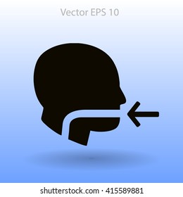 Throat symbol vector illustration