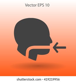 Throat symbol vector illustration
