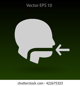 Throat symbol vector illustration