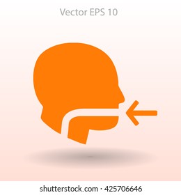 Throat symbol vector illustration