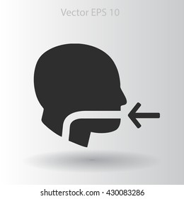 Throat symbol vector illustration