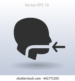 Throat symbol vector illustration