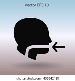 Throat symbol vector illustration