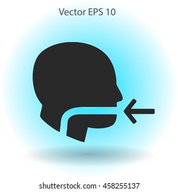 Throat symbol vector illustration