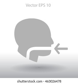 Throat symbol vector illustration