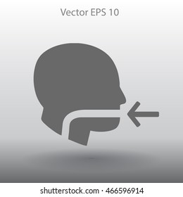 Throat symbol vector illustration