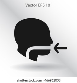 Throat symbol vector illustration
